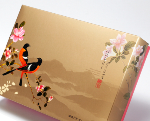 東方花鳥山景構圖的品牌語言